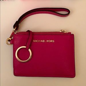 Michael Kors messer leather pebble change purse